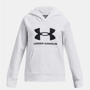 Under Armour Rival Fleece Hoodie Girls Size Medium in White New With Tags!